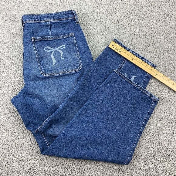 Old Navy Custom Upcycled Loose Hi-Rise Utility Pockets Straight Jean | Size:16P - Picture 8 of 16